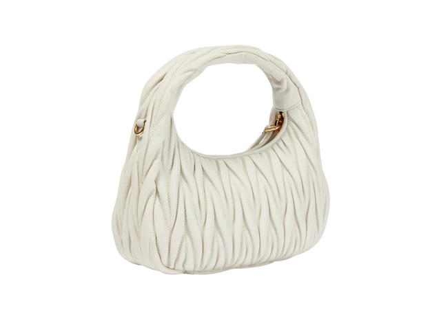 Miu Miu Miu Miu Wander Matelassé Mini-Bag In Nappa Leather With Gold-tone Hardware White - view 2