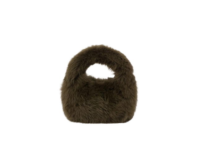 Miu Miu Miu Miu Wander Shearling Hobo Bag With Leather Details Camouflage Green - view 3