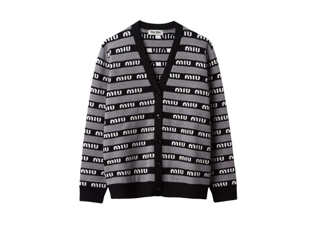 Miu Miu Miu Miu Wool Cardigan Black