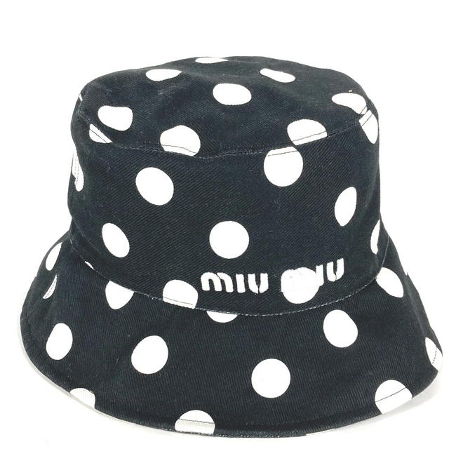 Miu Miu MIUMIU 5HC196 Logo Dot Polka Dot hat bucket hat bob hat - view 2