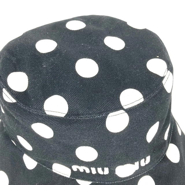 Miu Miu MIUMIU 5HC196 Logo Dot Polka Dot hat bucket hat bob hat - view 4