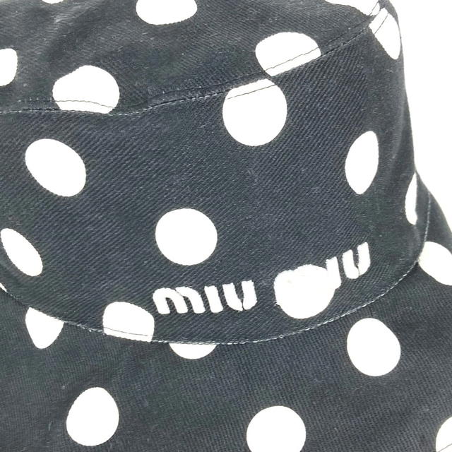 Miu Miu MIUMIU 5HC196 Logo Dot Polka Dot hat bucket hat bob hat - view 5
