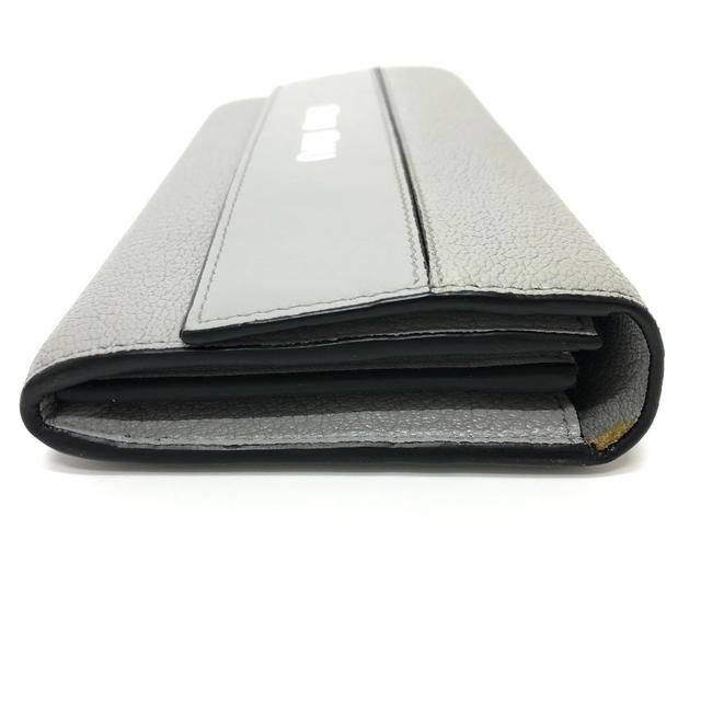 Miu Miu MIUMIU 5MH109 logo Wallet Bifold Long Wallet Leather gray/Black/SilverHardware - view 5