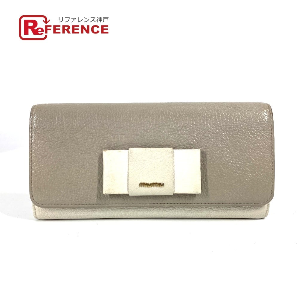 Miu Miu MIUMIU 5MH109 Pass case with card case Madras Long Wallet Ribbon Long Wallet