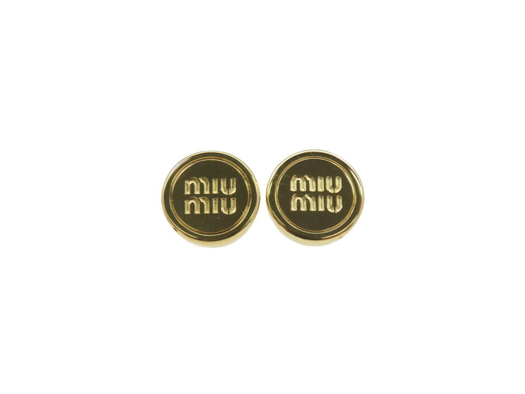 Miu Miu Miu Miu Metal Earrings Gold
