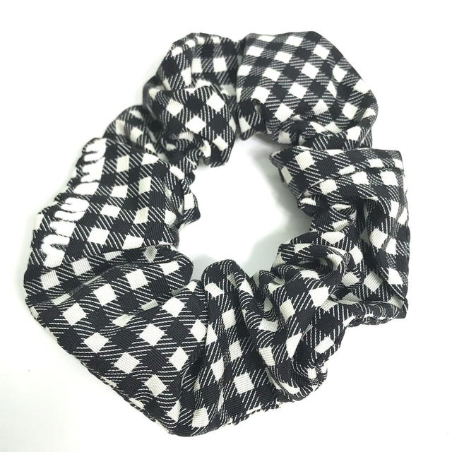 Miu Miu MIUMIU logo hair accessories hair rubber Scrunchie Nylon Black/White Unused - view 4