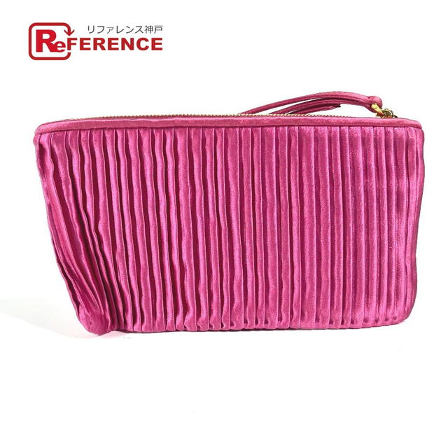 Miu Miu MIUMIU logo Pouch with bag strap Clutch bag Rayon / silk pink - view 1