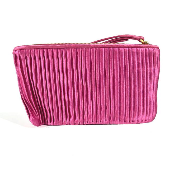 Miu Miu MIUMIU logo Pouch with bag strap Clutch bag Rayon / silk pink - view 2