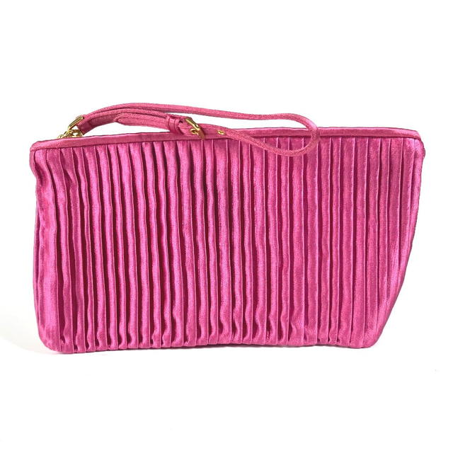Miu Miu MIUMIU logo Pouch with bag strap Clutch bag Rayon / silk pink - view 3