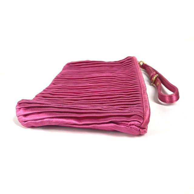 Miu Miu MIUMIU logo Pouch with bag strap Clutch bag Rayon / silk pink - view 5