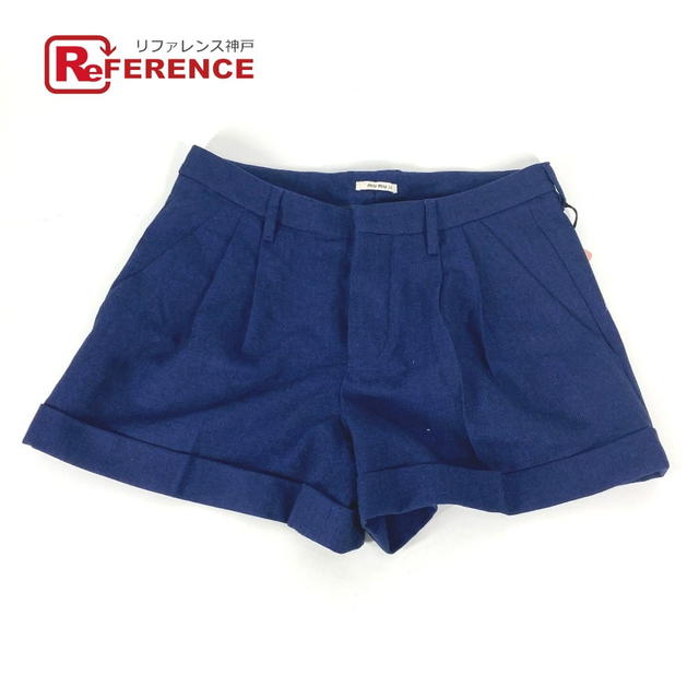 Miu Miu MIUMIU MP676 Apparel Bottoms Shorts Shorts wool / Elastane blue Unused - view 1