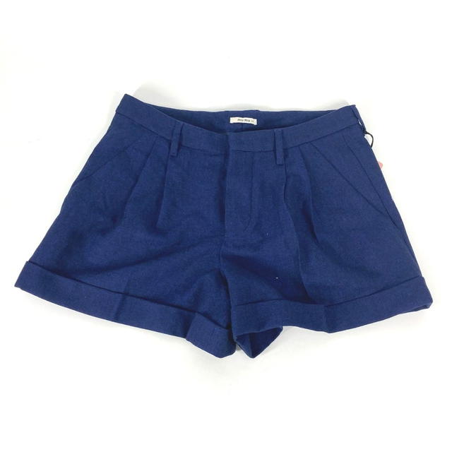 Miu Miu MIUMIU MP676 Apparel Bottoms Shorts Shorts wool / Elastane blue Unused - view 2