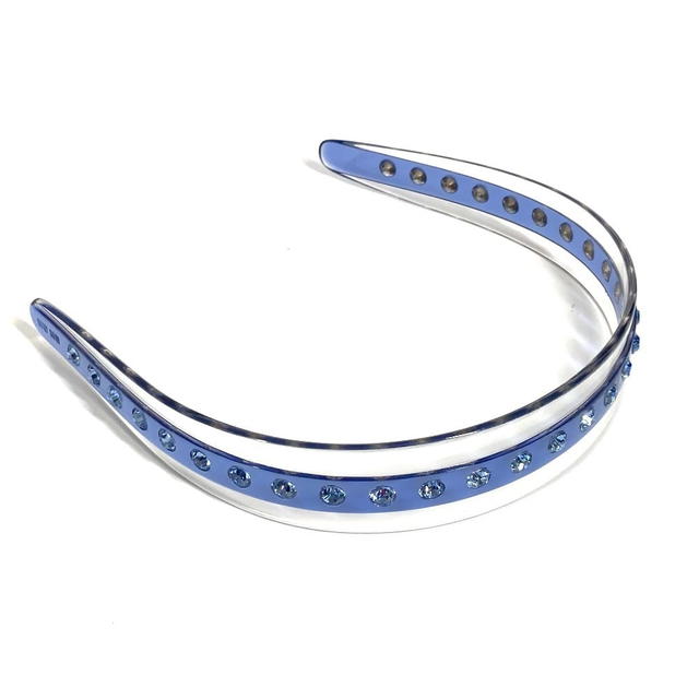 Miu Miu MIUMIU Rhinestone hair accessories headband hair band Katyusha Plastic blue - view 2