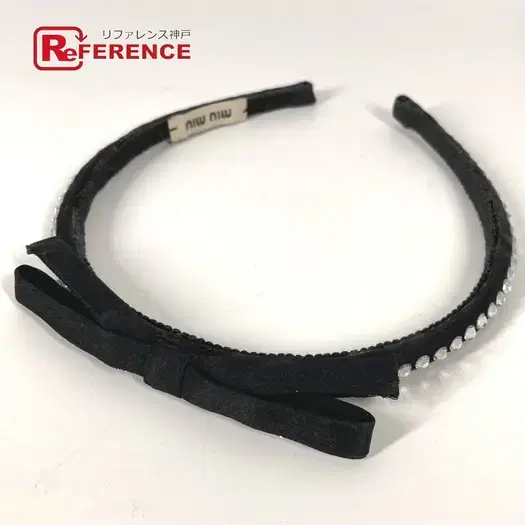 Buy MIUMIU ribbon rhinestone ribbon hair accessories headband hair band at Sasom – Authentic and Ready to Ship