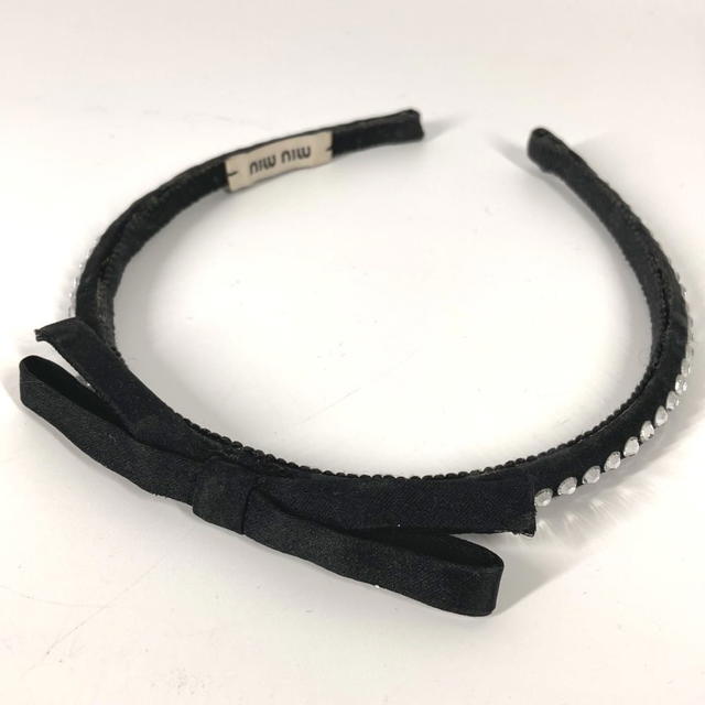 Miu Miu MIUMIU ribbon rhinestone ribbon hair accessories headband hair band - view 2