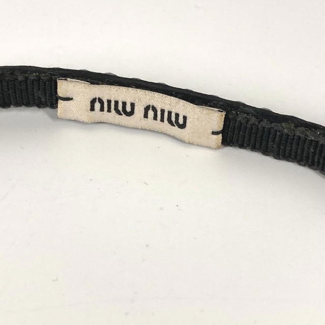 Miu Miu MIUMIU ribbon rhinestone ribbon hair accessories headband hair band - view 4