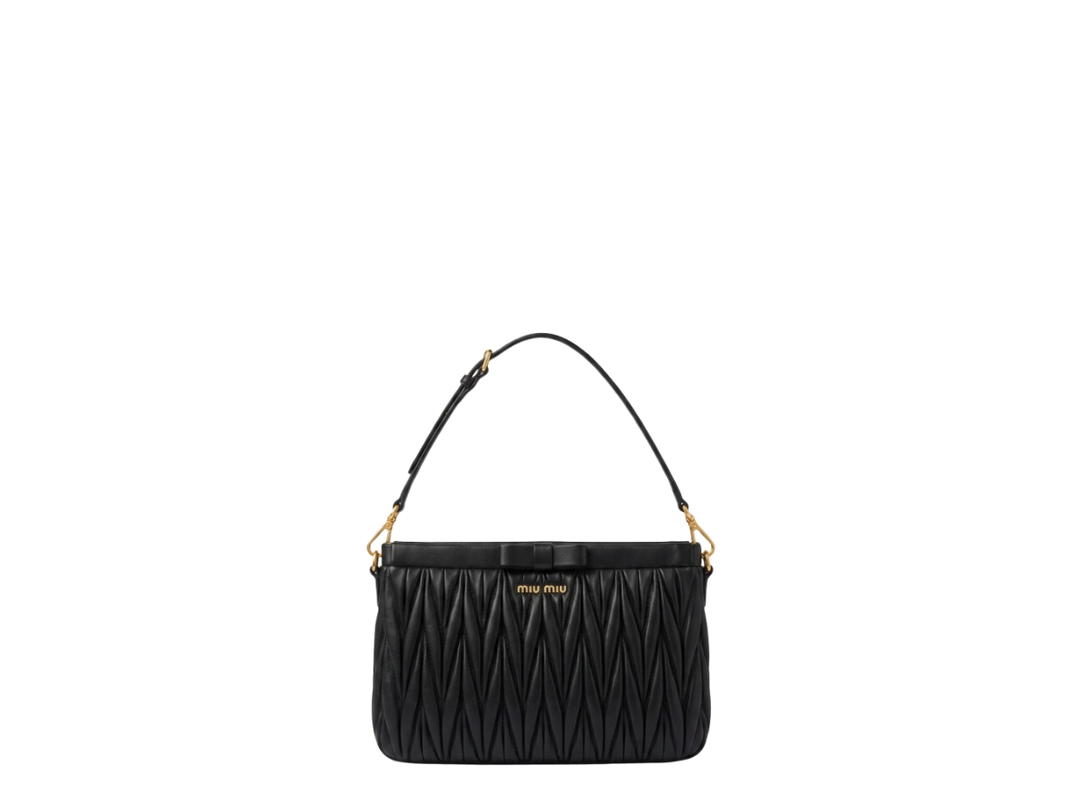 Miu Miu Miu Miu Matelasse 2 Shoulder Bag Black