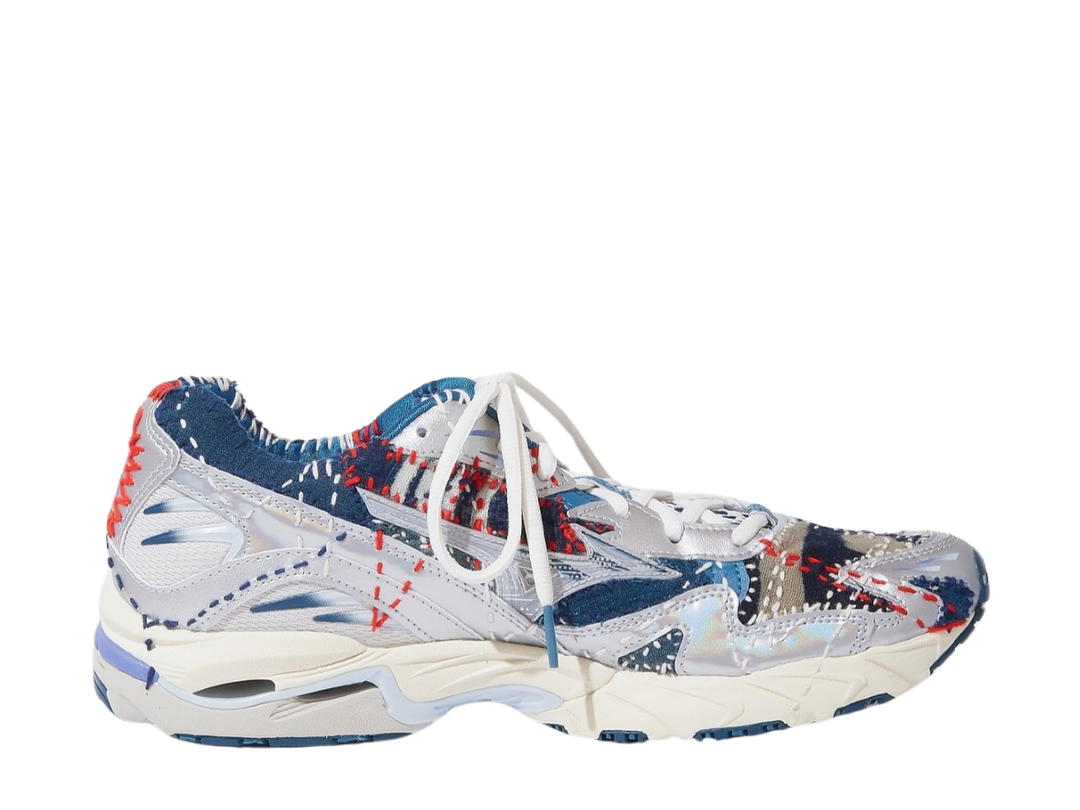 Mizuno Mizuno Sashiko Girls Kuon Wave Rider 10 Silver-Pink-Blue