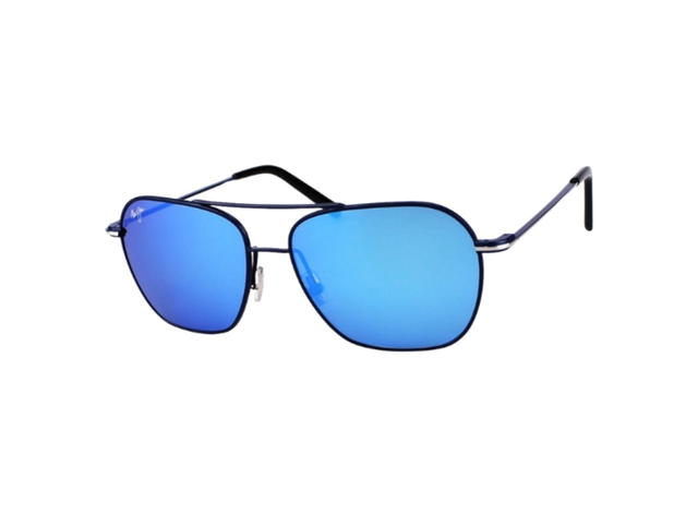 Maui Jim Maui Jim Mano MJ877 03 In Monel Frame Front With Stainless Steel And Nylon Temples With Blue Lenses - view 1