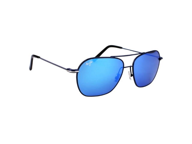 Maui Jim Maui Jim Mano MJ877 03 In Monel Frame Front With Stainless Steel And Nylon Temples With Blue Lenses - view 3
