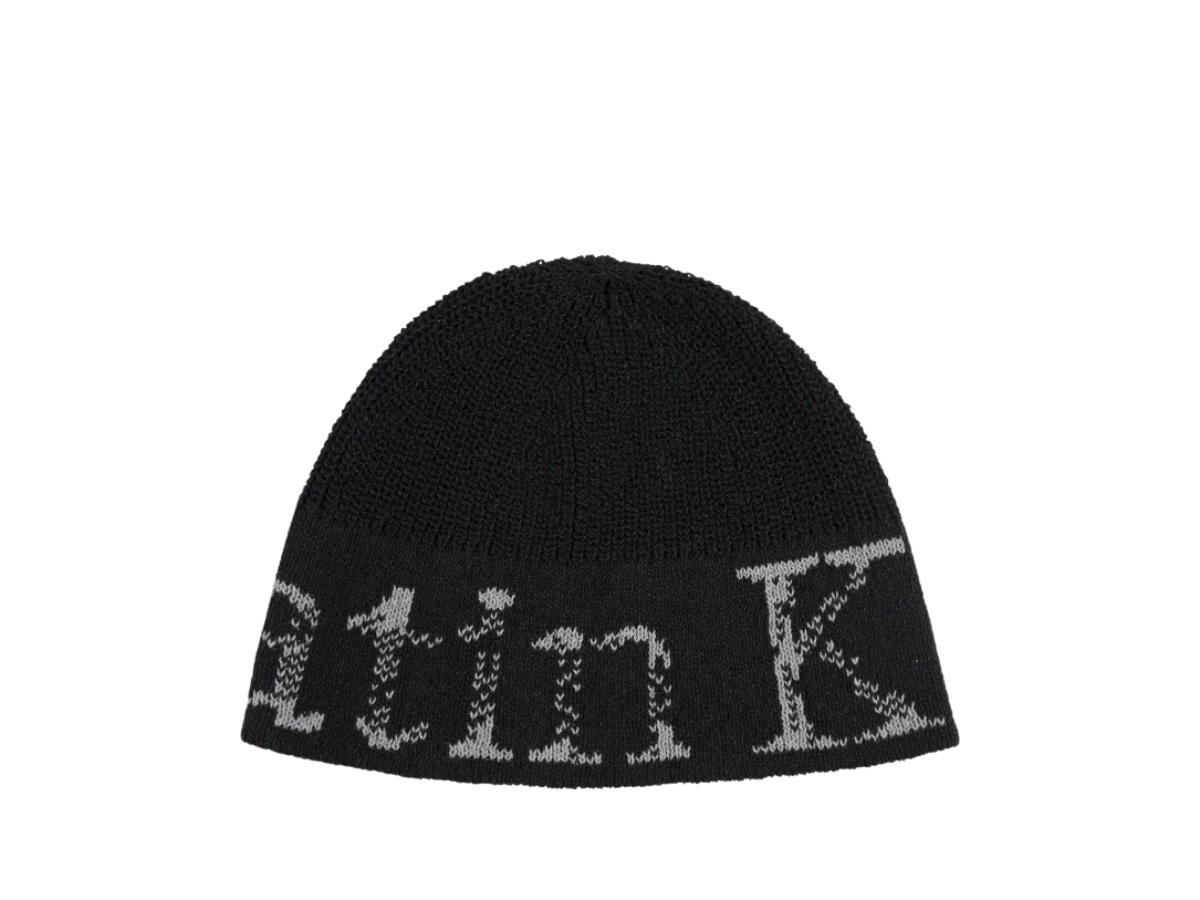 Matin Kim Matin Kim Cracked Logo Light Bucket Beanie Black