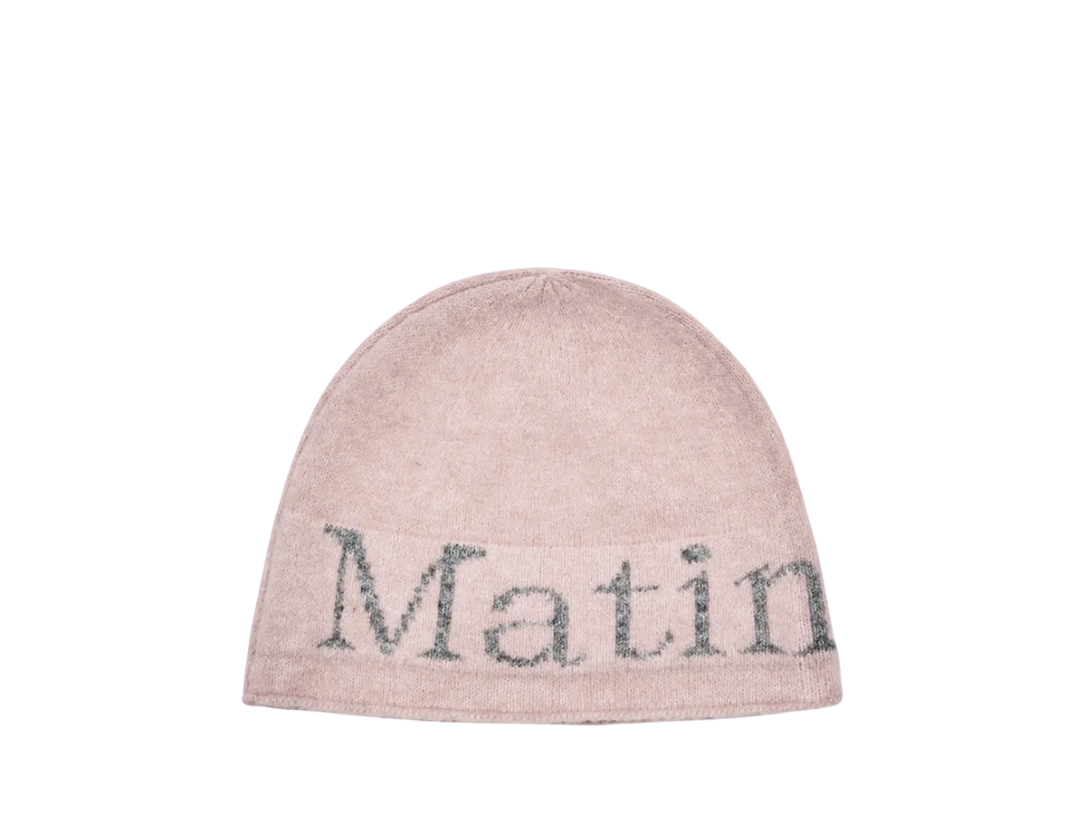 Matin Kim Matin Kim Matin Logo Boucle Knit Beanie Pink