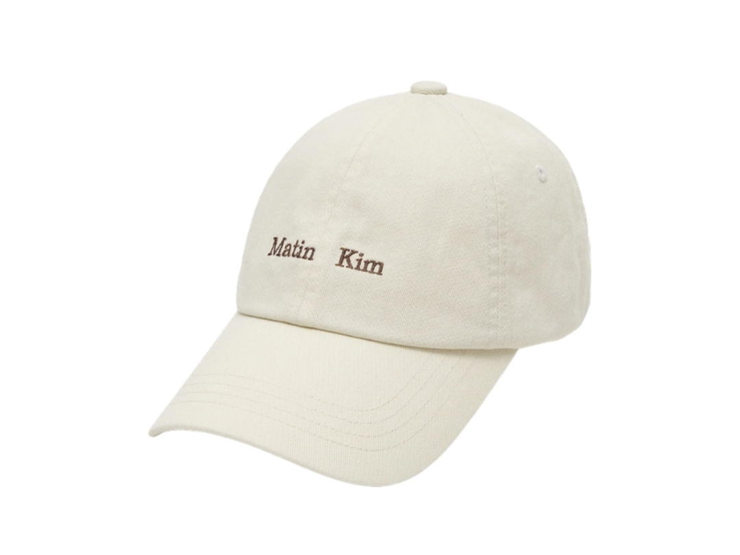 Matin Kim Matin Kim Mini Classic Logo Ball Cap Cream