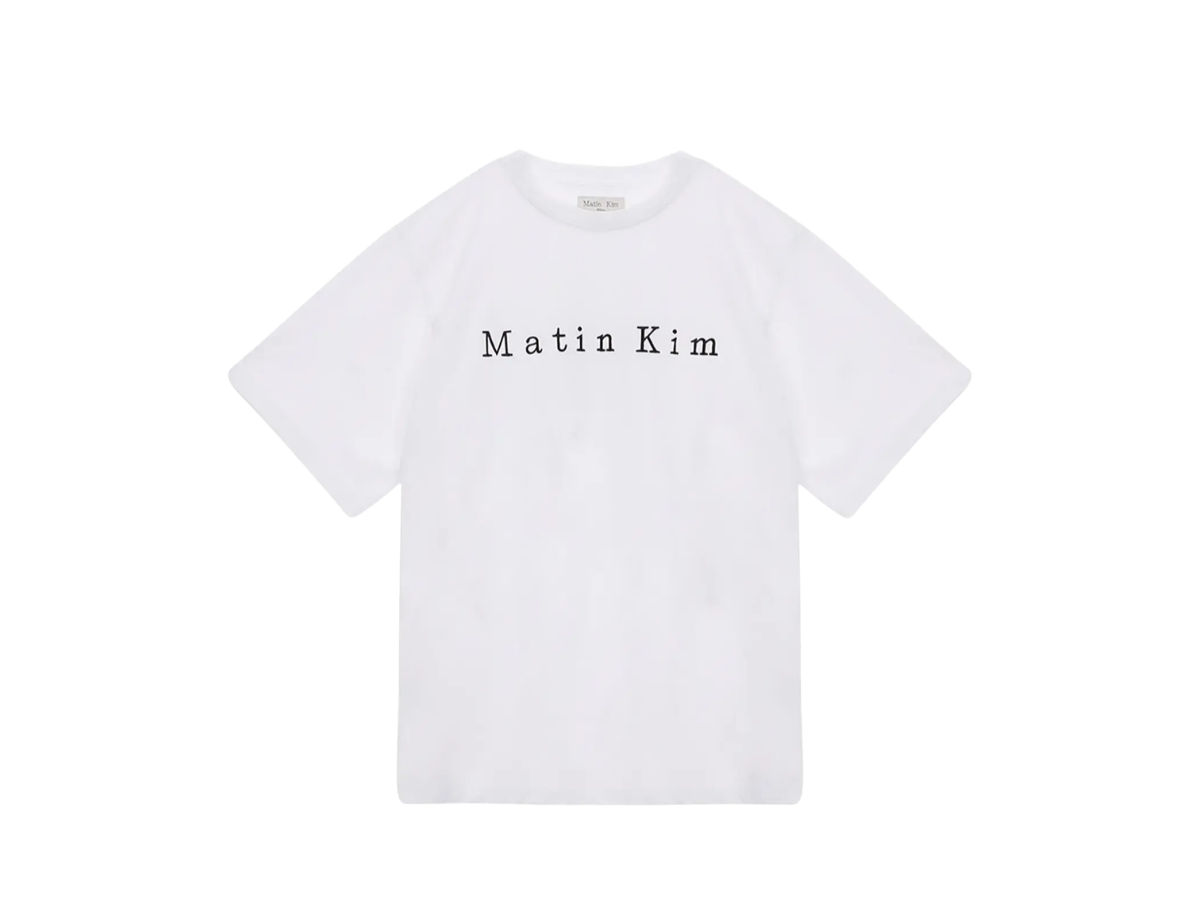 Matin Kim Matin Kim Matin Embroidery Logo Top White