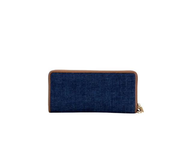 Michael Kors Michael Kors Jet Set Travel Large Continental Wallet Wristlet Zip Around Indigo Blue - view 3