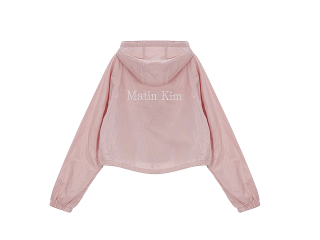Matin Kim Matin Kim Matin Crop Hoody Coating Jumper Pink - view 1