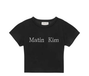 Buy Matin Kim Logo Crop Top Black at Sasom – Authentic and Ready to Ship