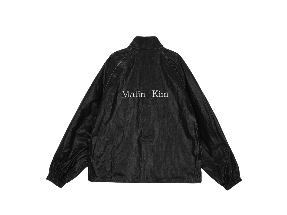 Matin Kim Matin Kim Matin Kim Logo Coating Jumper Black