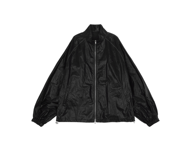 Matin Kim Matin Kim Matin Kim Logo Coating Jumper Black - view 2