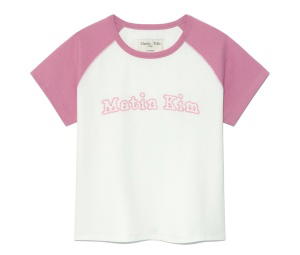 Buy Matin Kim Flower Stitch Raglan Logo Top Pink at Sasom – Authentic and Ready to Ship