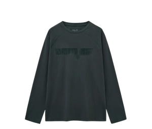 Buy Matin Kim Jacquard Graphic Long Sleeve Top Charcoal at Sasom – Authentic and Ready to Ship