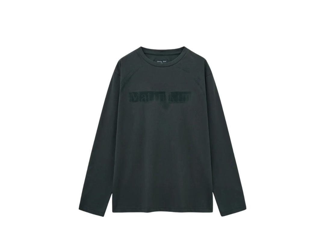 Matin Kim Matin Kim Jacquard Graphic Long Sleeve Top Charcoal