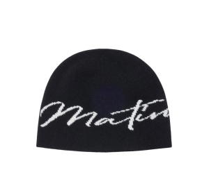 Buy Matin Kim Matin Logo Script Beanie Black at Sasom – Authentic and Ready to Ship