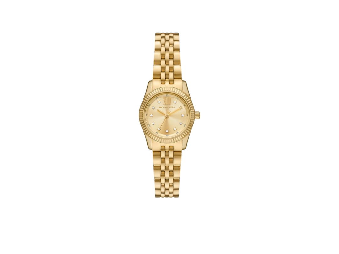 Michael Kors Michael Kors Petite Lexington Pavé Watch Gold