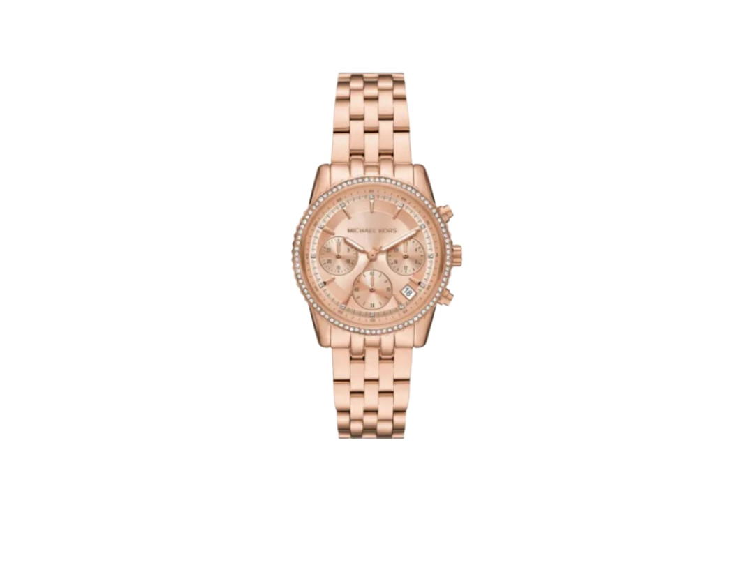 Michael Kors Michael Kors Mini Bryant Pavé Watch Rose Gold