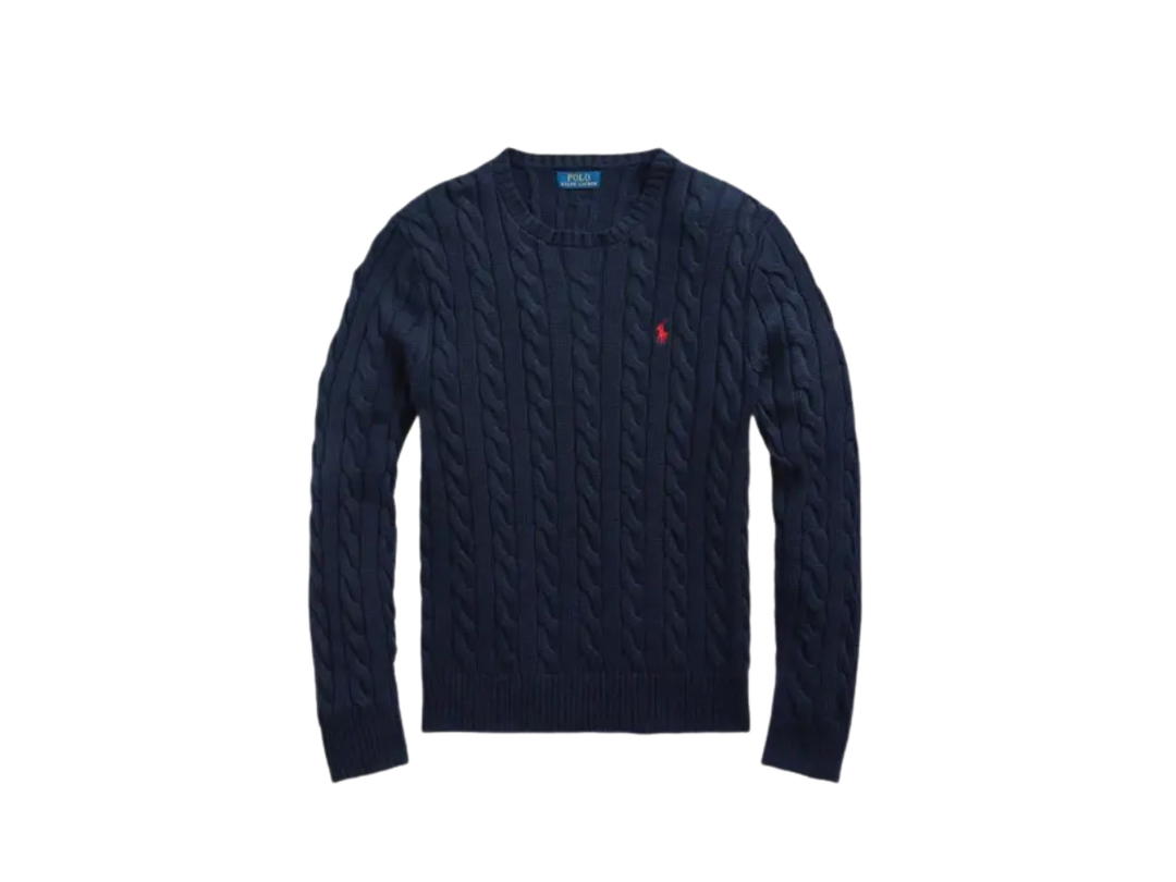 Polo Ralph Lauren Polo Ralph Lauren Cable-Knit Cotton Sweater Navy