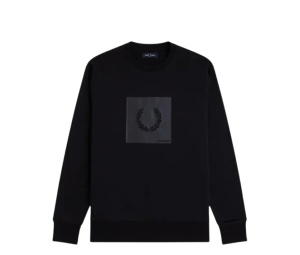 Buy Fred Perry Box Graphic Sweatshirt Black at Sasom – Authentic and Ready to Ship