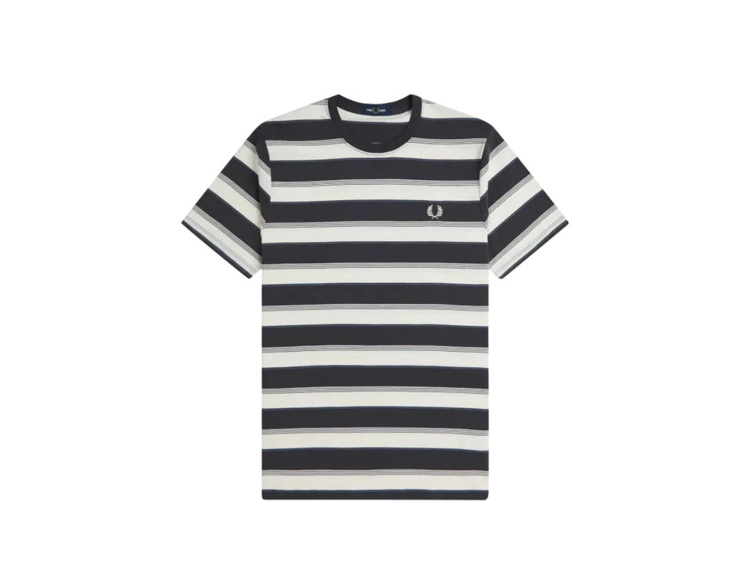 Fred Perry Fred Perry Fine Stripe T-Shirt Black