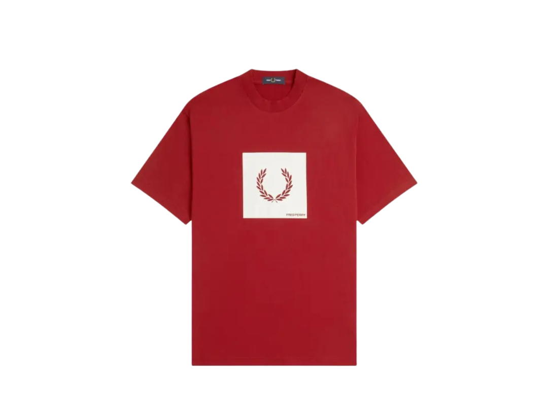 Fred Perry Fred Perry Box Graphic T-Shirt Red