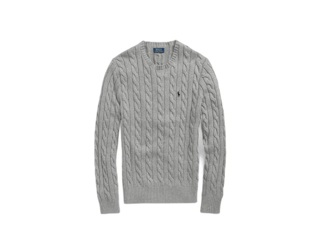 Polo Ralph Lauren Polo Ralph Lauren Cable-Knit Cotton Sweater Grey