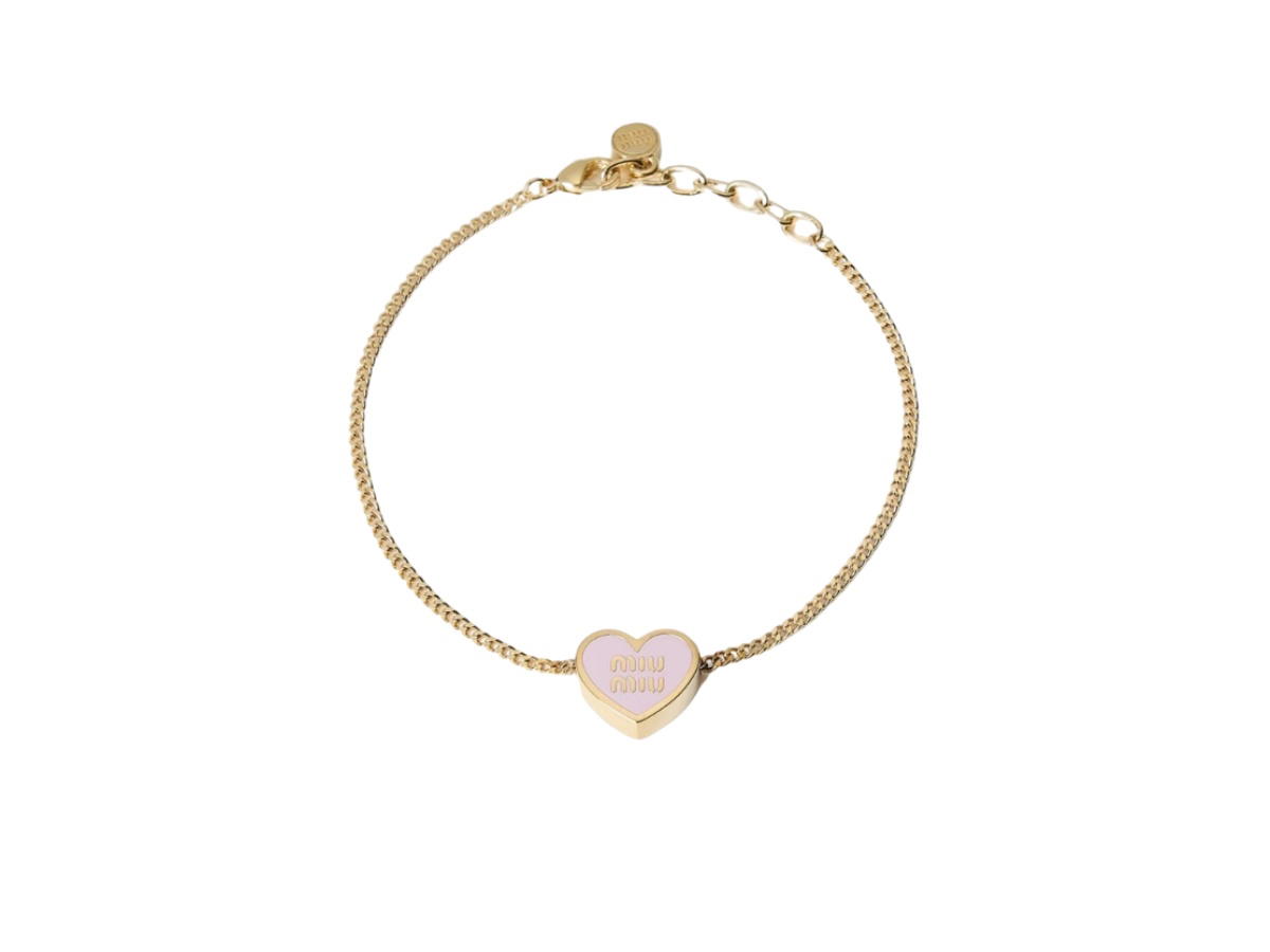 Miu Miu Miu Miu Metal Bracelet Pink Gold