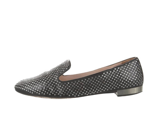 Miu Miu Miu Miu Patent Leather Printed Loafers Black (W) - view 2