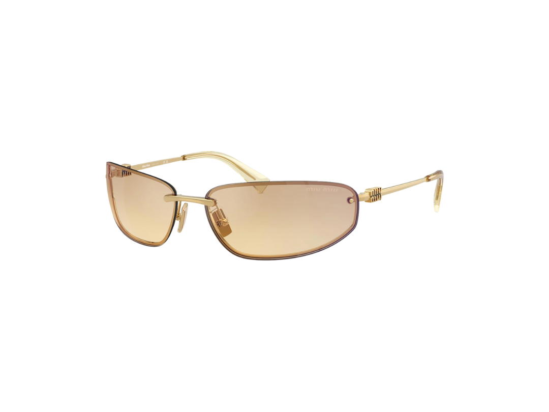 Miu Miu Miu Miu MU A50S 5AK7R1 Sunglasses Gold Oval
