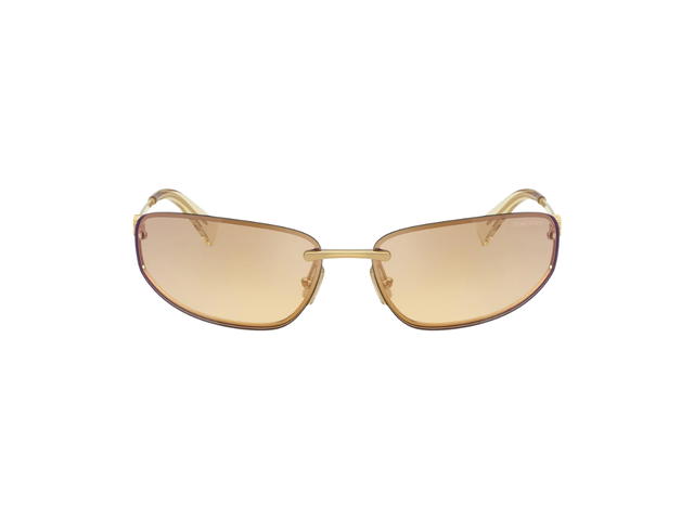 Miu Miu Miu Miu MU A50S 5AK7R1 Sunglasses Gold Oval - view 2