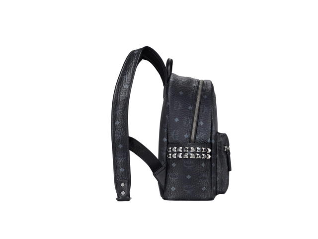 MCM MCM Stark Side Studs Backpack in Visetos Black - view 3