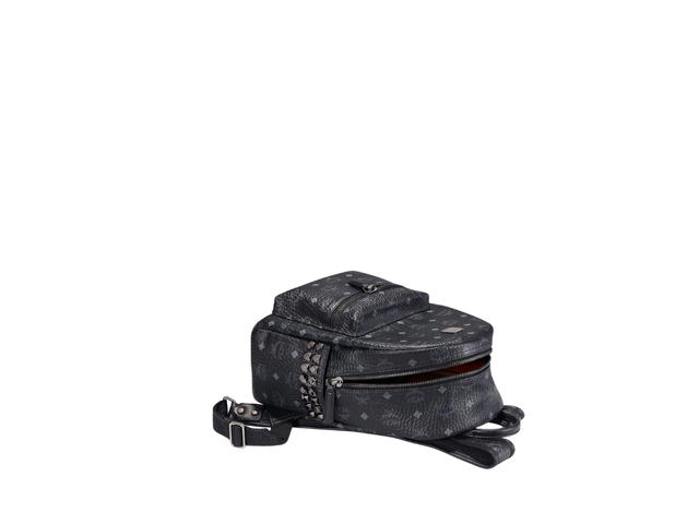 MCM MCM Stark Side Studs Backpack in Visetos Black - view 4